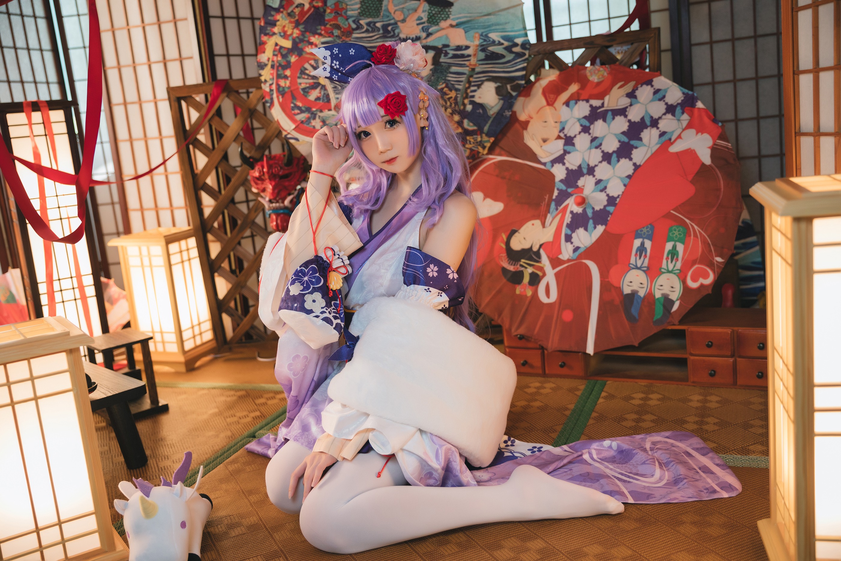图片[1]-焖焖碳 – NO.024 独角兽和服[30P]-XikXak